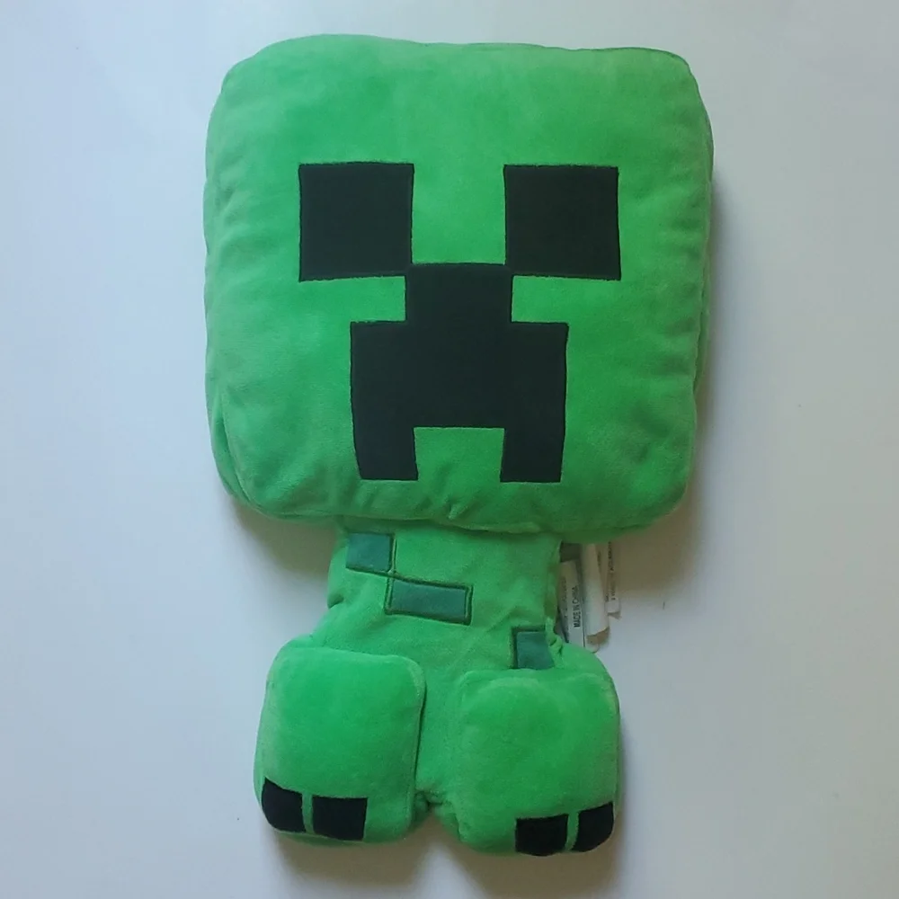 Minecraft Creeper Green/Black Plush Bed Pillow-OS